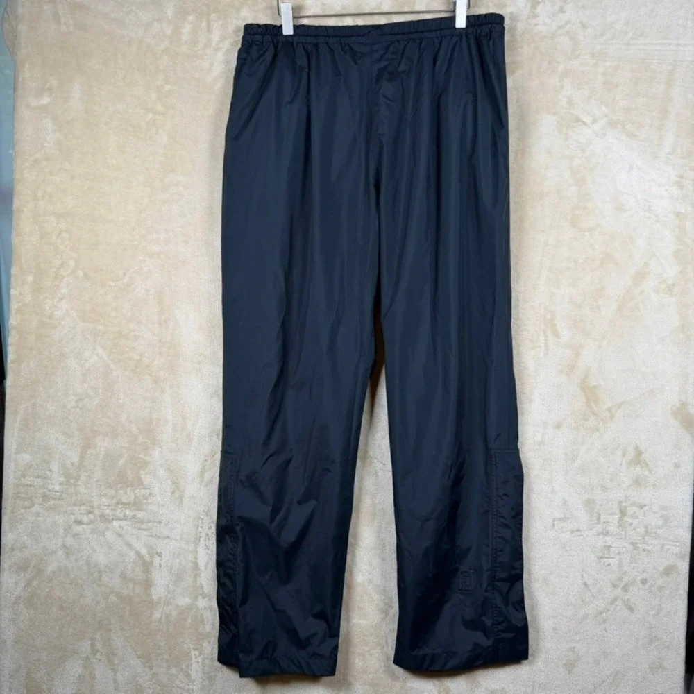 FootJoy DryJoys Mens Large Black Golf Rain Pants‎ Waterproof Wind Activewear
